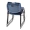 Zeng Regency Zeng Ultra Compact Metal Frame Armless Stackable Chair - Blue, PK4 4400BE4PK - alternate 3